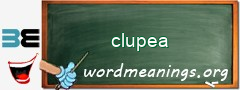 WordMeaning blackboard for clupea